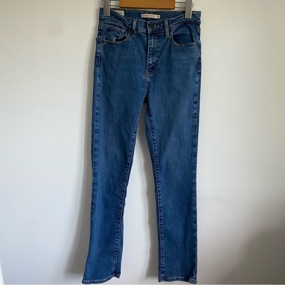 LEVI’S Premium Denim 724 High-Rise Straight in Dark Wash Bogota Boogie • US 26 - Picture 2 of 12